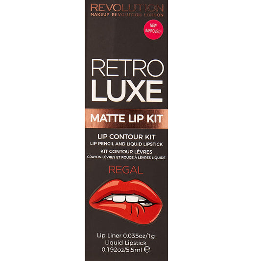 Revolution Retro Luxe Matte Lip Kit Regal