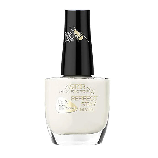 Max Factor Perfect Stay Gel Shine Nail Polish 001 White Snow Manicure