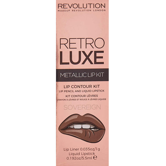 Revolution Retro Luxe Metallic Lip Kit Sovereign